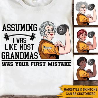 Weightlifting Grandma Custom T-Shirt - Gift for Grandma - Thegiftio UK