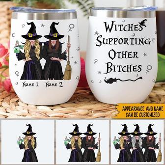 Wicca Supporting Other Bitches Custom Wine Tumbler - Gift - Thegiftio UK