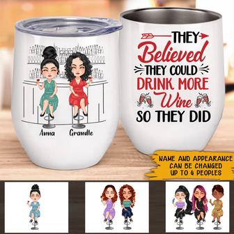 She Believed She Could Custom Wine Tumbler - Gift for Bestie - Thegiftio UK