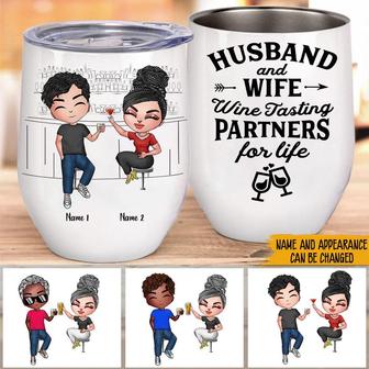 Wine Tasting Personalized Wine Tumbler - Gift for Couples - Thegiftio UK