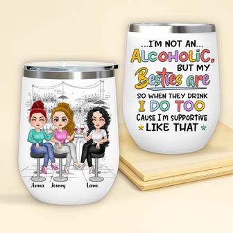 Bestie Custom Wine Tumbler - Gift for Best Friends - Thegiftio UK