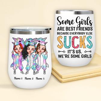Bestie Wine Tumbler Custom Wine Tumbler - Gift for Besties - Thegiftio UK