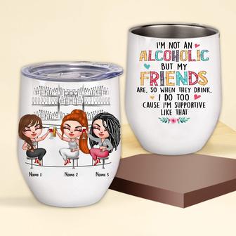 Bestie Wine Tumbler Custom - Gift for Best Friends - Thegiftio UK