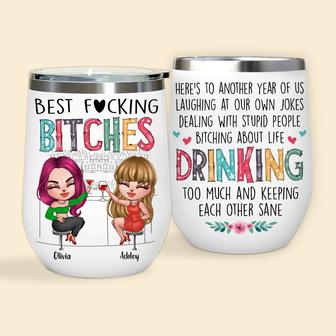 Bestie Wine Tumbler Custom - Gift for Best Friends - Thegiftio UK