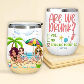 Are We Drunk Personalized Wine Tumbler - Gift for Bestie - Thegiftio UK