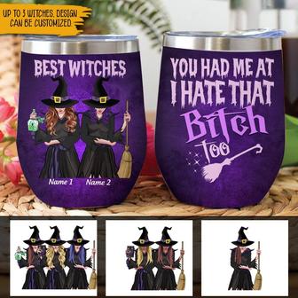 Witch Bestie Personalized Wine Tumbler - Gift for Besties - Thegiftio UK