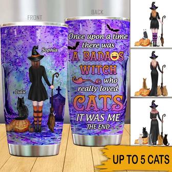 Witch Cat Personalized Tumbler - Gift for Cat Lovers - Thegiftio UK