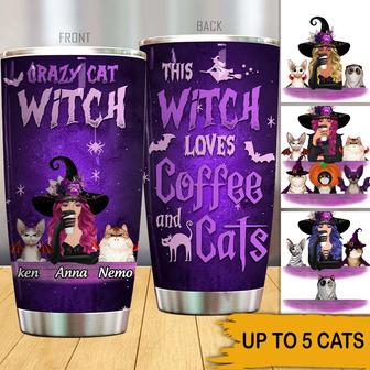 This Witch Loves Coffee Custom Tumbler - Gift for Cat Lovers - Thegiftio UK