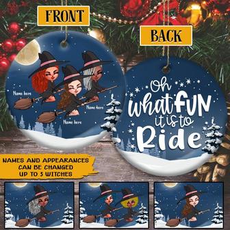 Oh What Fun It Is To Ride Custom Ornament - Gift for Witch - Thegiftio UK