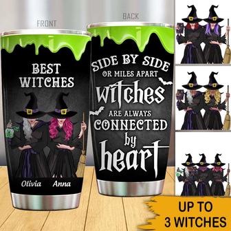 Witch Custom Tumbler - Gift for Witches Connected by Heart - Thegiftio UK