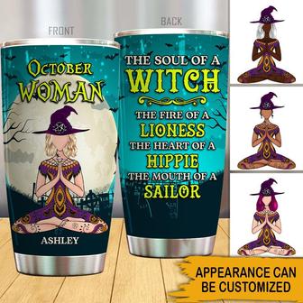 Witch Custom Tumbler - The Soul Of A Witch Gift for Her - Thegiftio UK