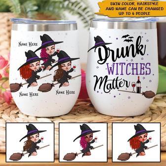 Witch Custom Wine Tumbler - Gift for Witches Who Love Wine - Thegiftio UK