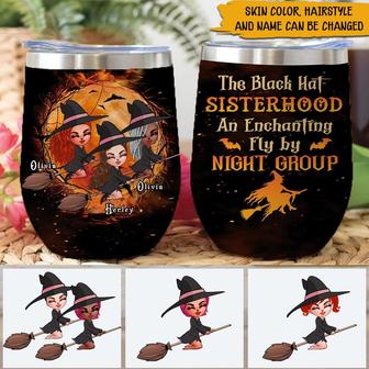 Witch Custom Wine Tumbler - Gift for Black Hat Sisterhood - Thegiftio UK