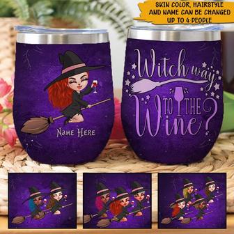 Witch Way To The Wine Custom Tumbler - Gift for Witches - Thegiftio UK