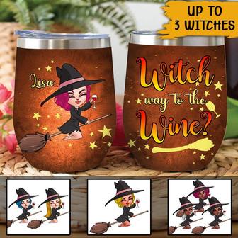 Witch Way To The Wine Custom Tumbler - Gift for Witches - Thegiftio UK