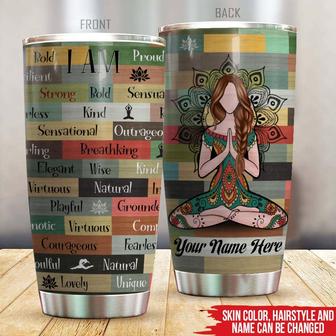 I Am Fierce Personalized Yoga Tumbler - Gift for Yogis - Thegiftio UK