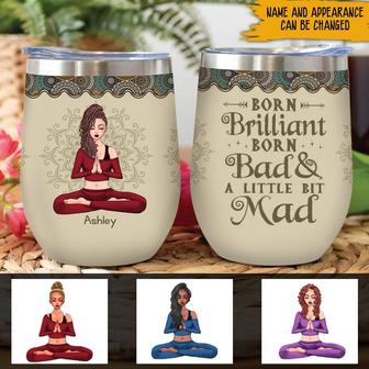 Born Brilliant Born Bad Personalized Wine Tumbler - Gift - Thegiftio UK