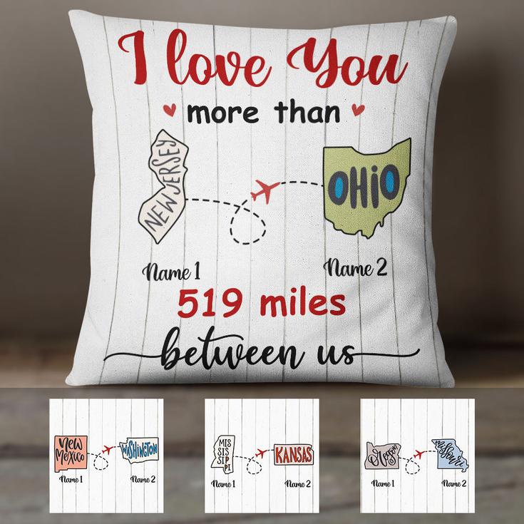 Personalized Long Distance  Pillow