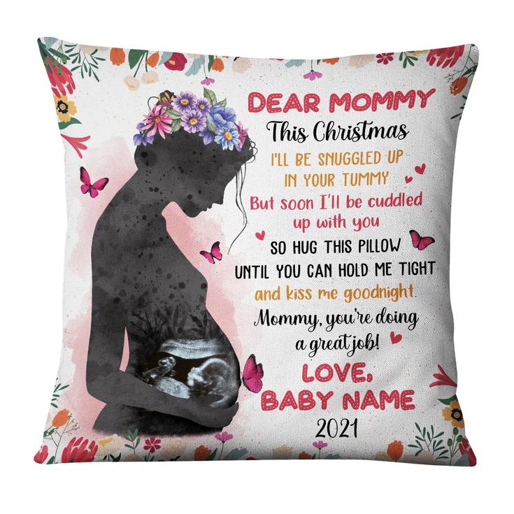 Personalized Baby Ultrasound Mom Dad Pillow