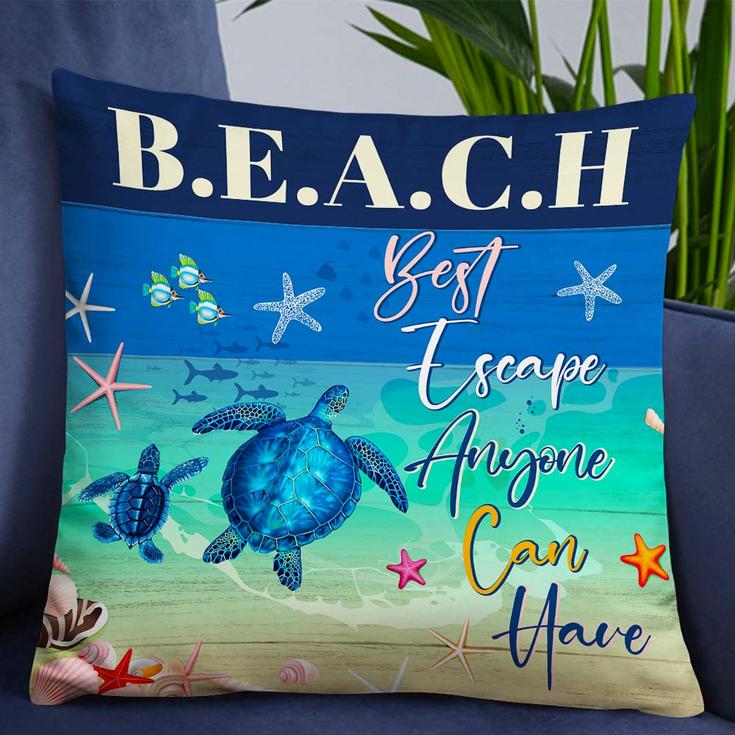 Personalized Beach Life Gifts, Best Friends Gift, Beach Vibes Gift, Girls Vacation Trip, Beach Best Escape Pillow