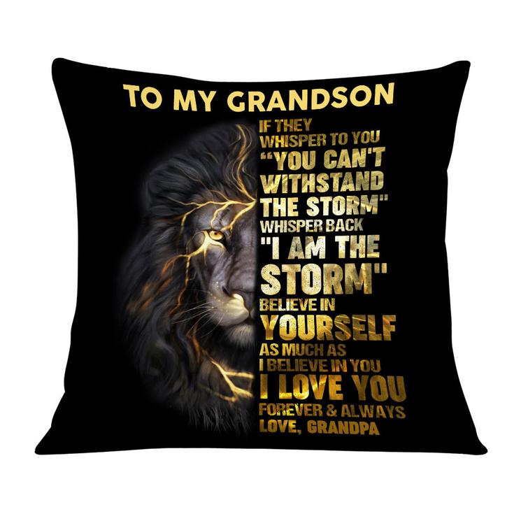 Personalized Dad Grandpa To My Son Grandson Pillow