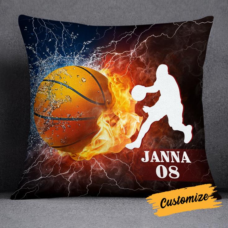 Personalized Gift For Baseball Lovers, Birthday Gift, Love Basketball Pillow