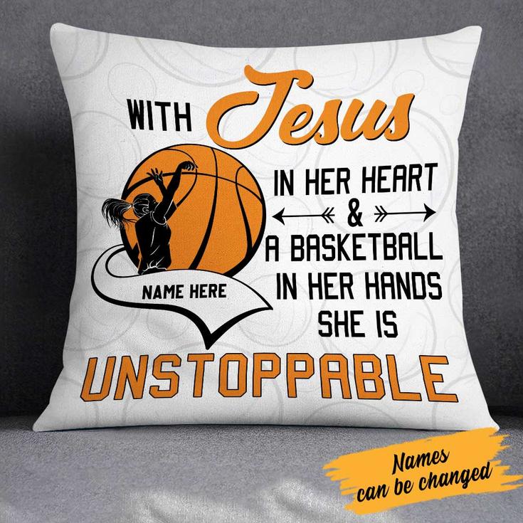 Personalized Basketball Gift For Basketball Fan, Love Basketball Pillow