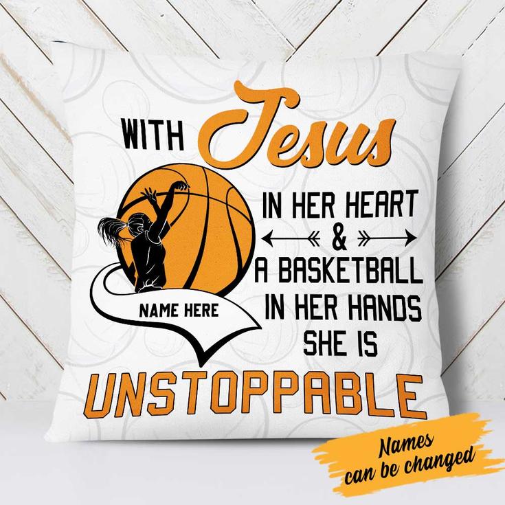Personalized Basketball Gift For Basketball Fan, Love Basketball Pillow