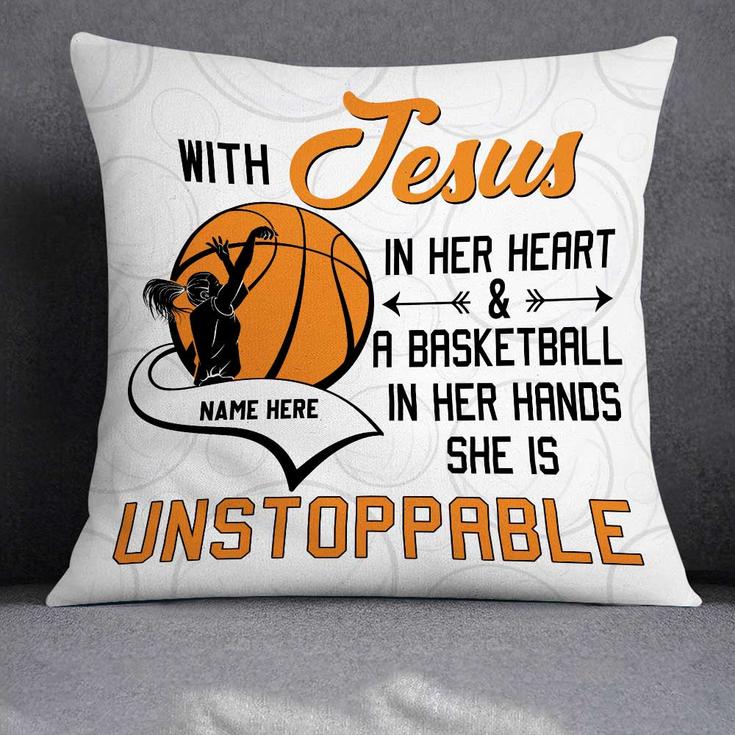 Personalized Basketball Gift For Basketball Fan, Love Basketball Pillow