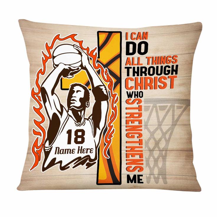 Personalized Basketball Gift, Present For Basketball Lover, Basketball Supporter, Love Basketball Player Pillow