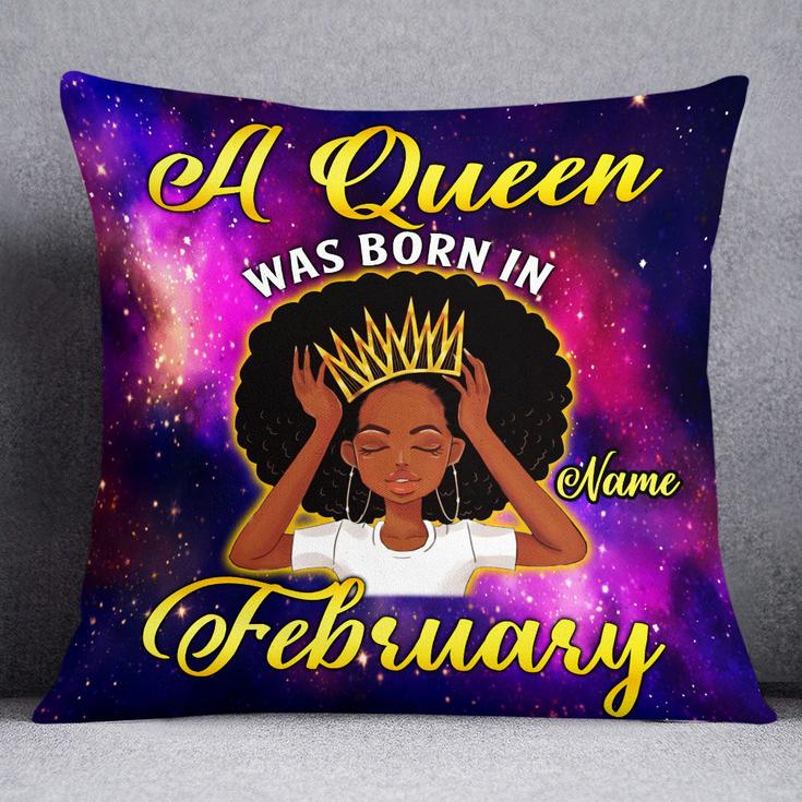 Personalized Birthday Gifts For Her, Afro Birthday, A Queen Was Born In Pillow