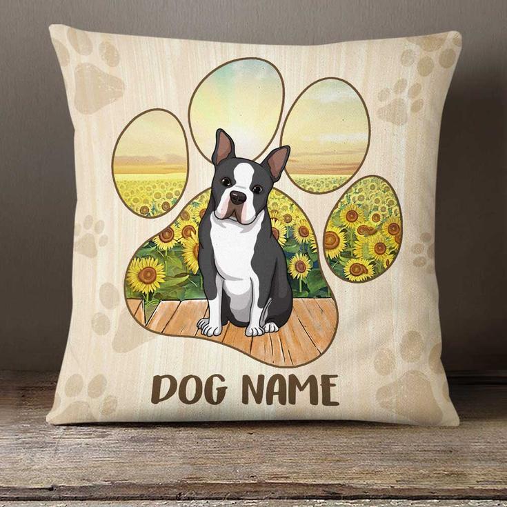 Personalized Gift Idea for Dog Lovers, Dog Mom, Dog Paw Pillow