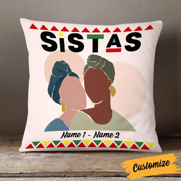 Personalized Best Friends Gifts, Best Friend, To My Bestie Sistas Pillow, Best Friend Birthday Gift, Moving Away Gift