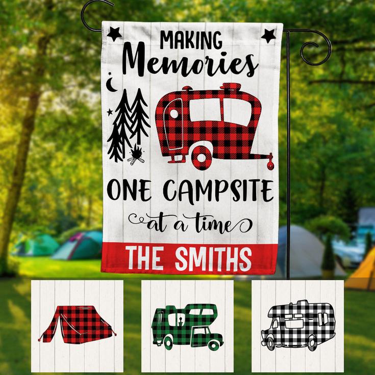 Personalized Camping Memories Christmas Flag