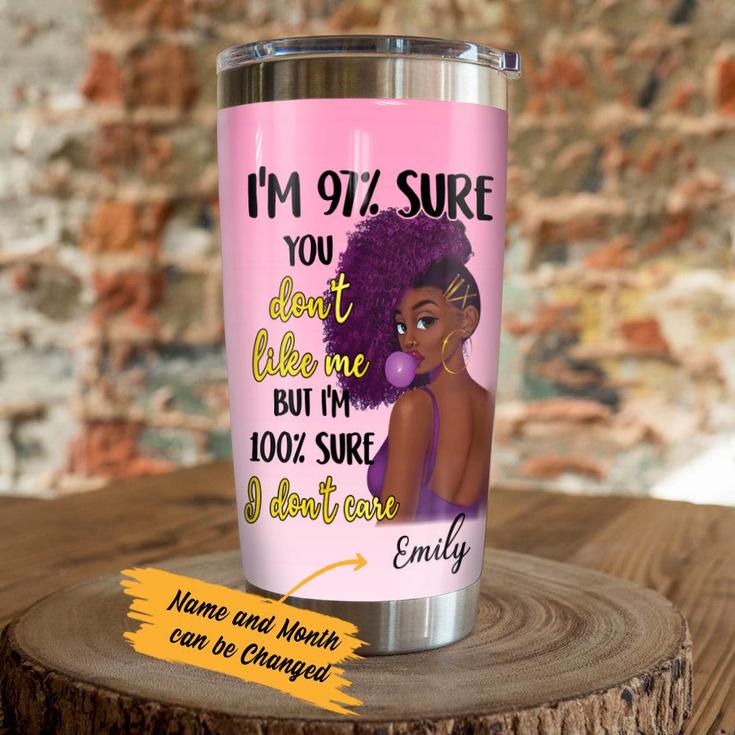 Personalized I Do Not Care BWA Steel Tumbler