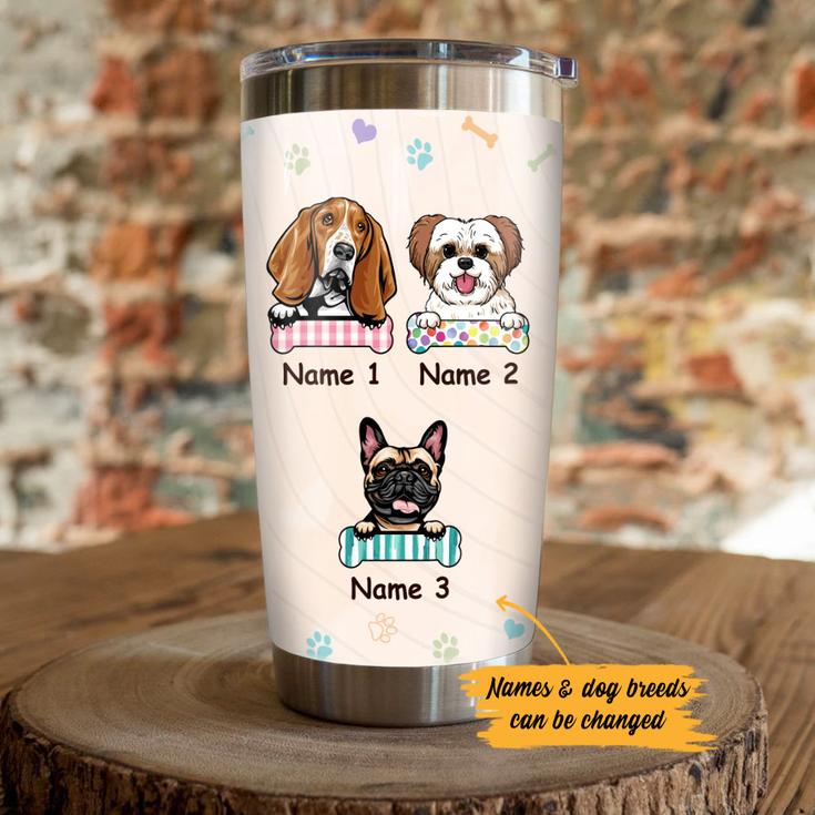 Personalized Weekends Coffee Dogs Steel Tumbler TID