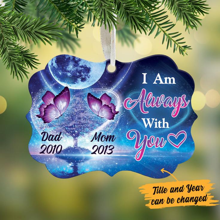 Personalized Butterfly Memorial I Am Always With You Benelux Ornament
