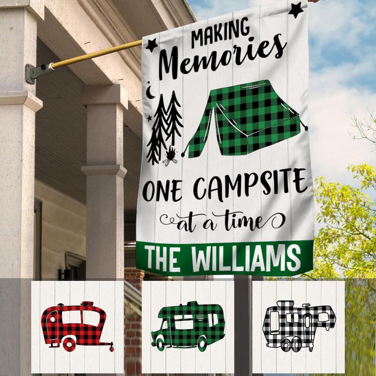 Personalized Camping Memories Christmas Flag