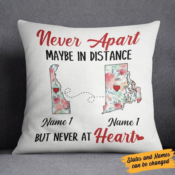 Personalized Never Apart Long Distance  Pillow