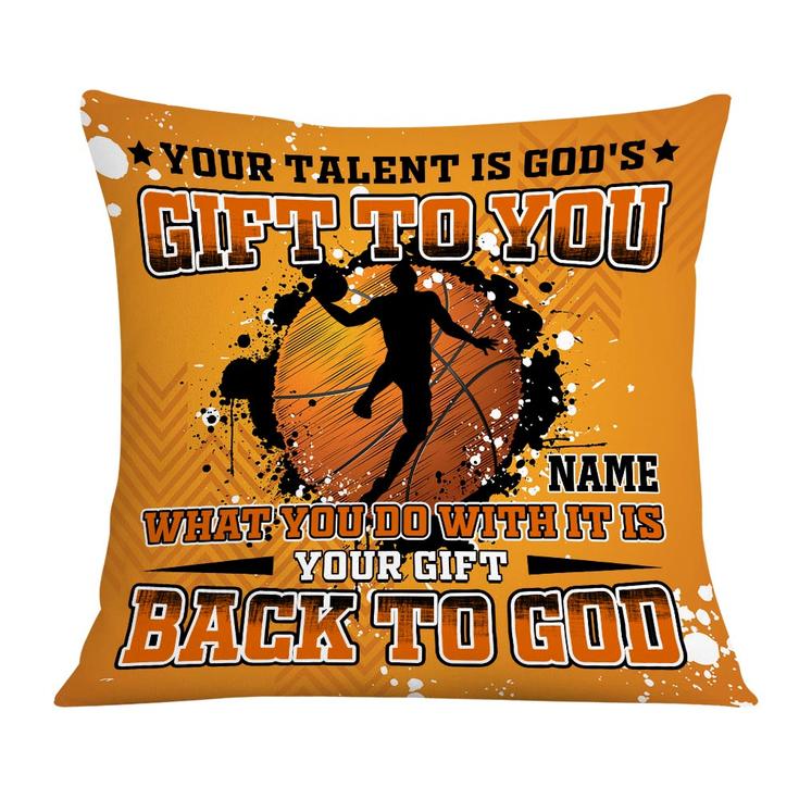 Personalized Cool Gift for Sport Lovers, Basketball Player, Love Basketball Pillow