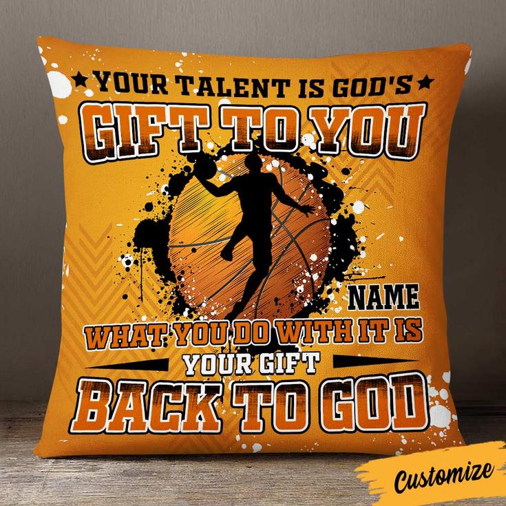 Personalized Cool Gift for Sport Lovers, Basketball Player, Love Basketball Pillow