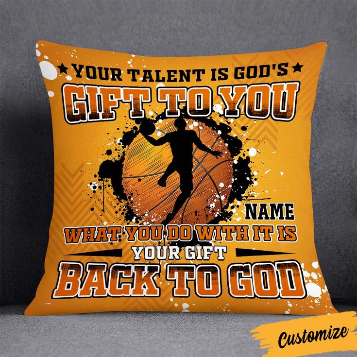Personalized Cool Gift for Sport Lovers, Basketball Player, Love Basketball Pillow