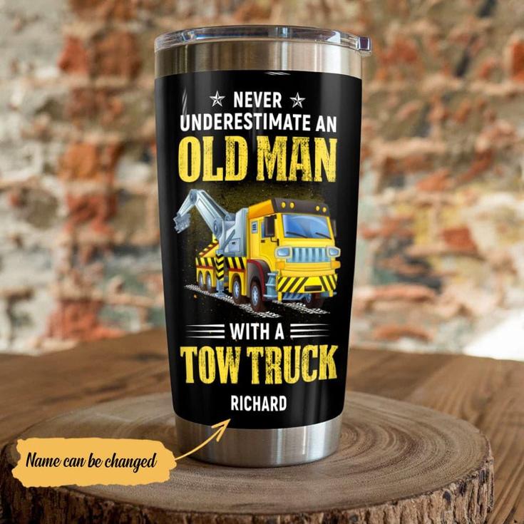 Personalized Tow Truck Steel Tumbler