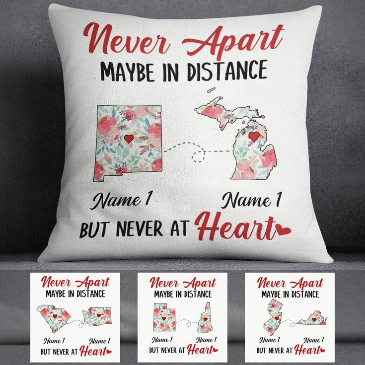 Personalized Never Apart Long Distance  Pillow