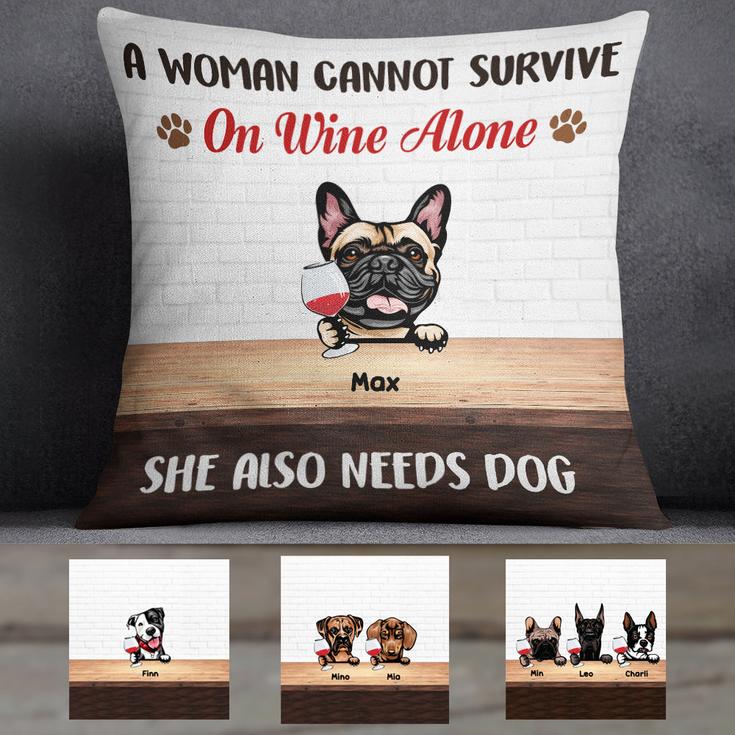 Personalized Cannot Survive Without Dog  Pillow