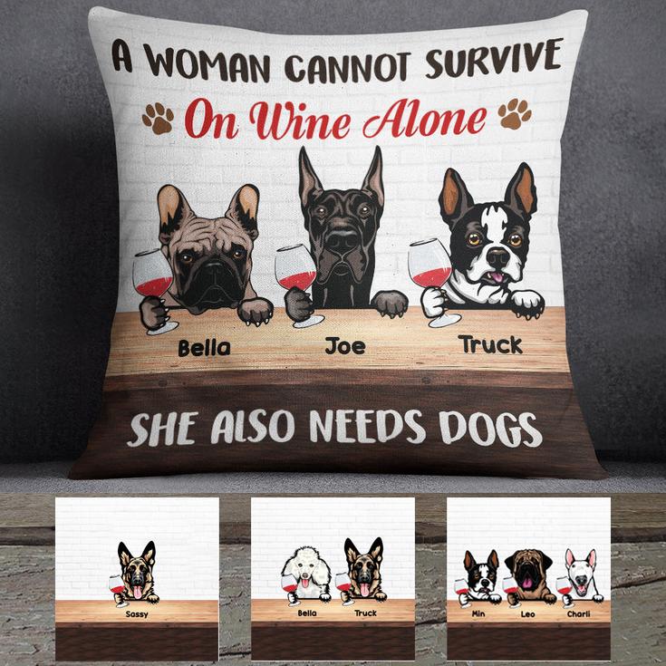 Personalized Cannot Survive Without Dog  Pillow