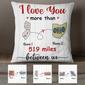 Personalized Long Distance  Pillow