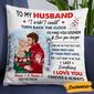 Personalized Gift For Lovers Boyfriend Girlfriend Husband And Wife, Couple Winter Christmas Pillow, To My Husband First Love