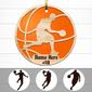 Personalized Christmas Basketball Gifts, Basketball Player, Basketball Player Christmas Circle Ornament