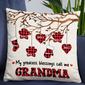 Personalized Mom Grandma Granddaughter Grandson Daughter Son Pillow